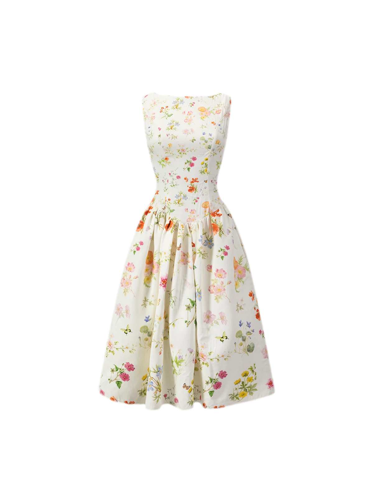 Robe de vacances fleurie peinte à la main