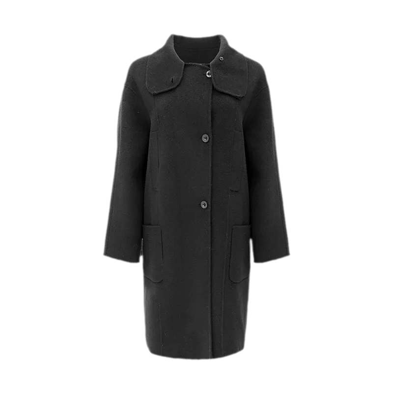 Double-Faced Cocoon Wool Coat