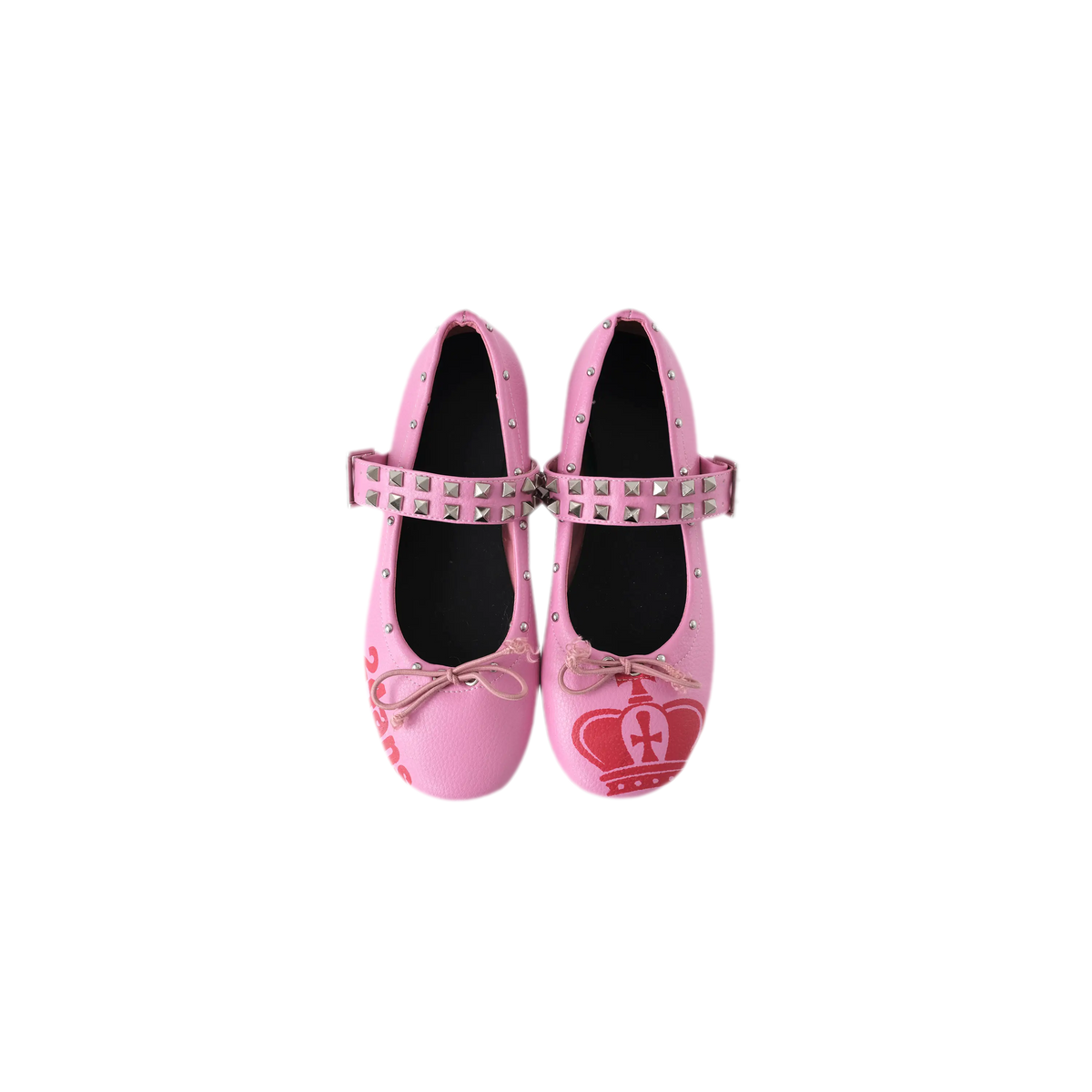 Zapatos Mary Jane con tachuelas de graffiti