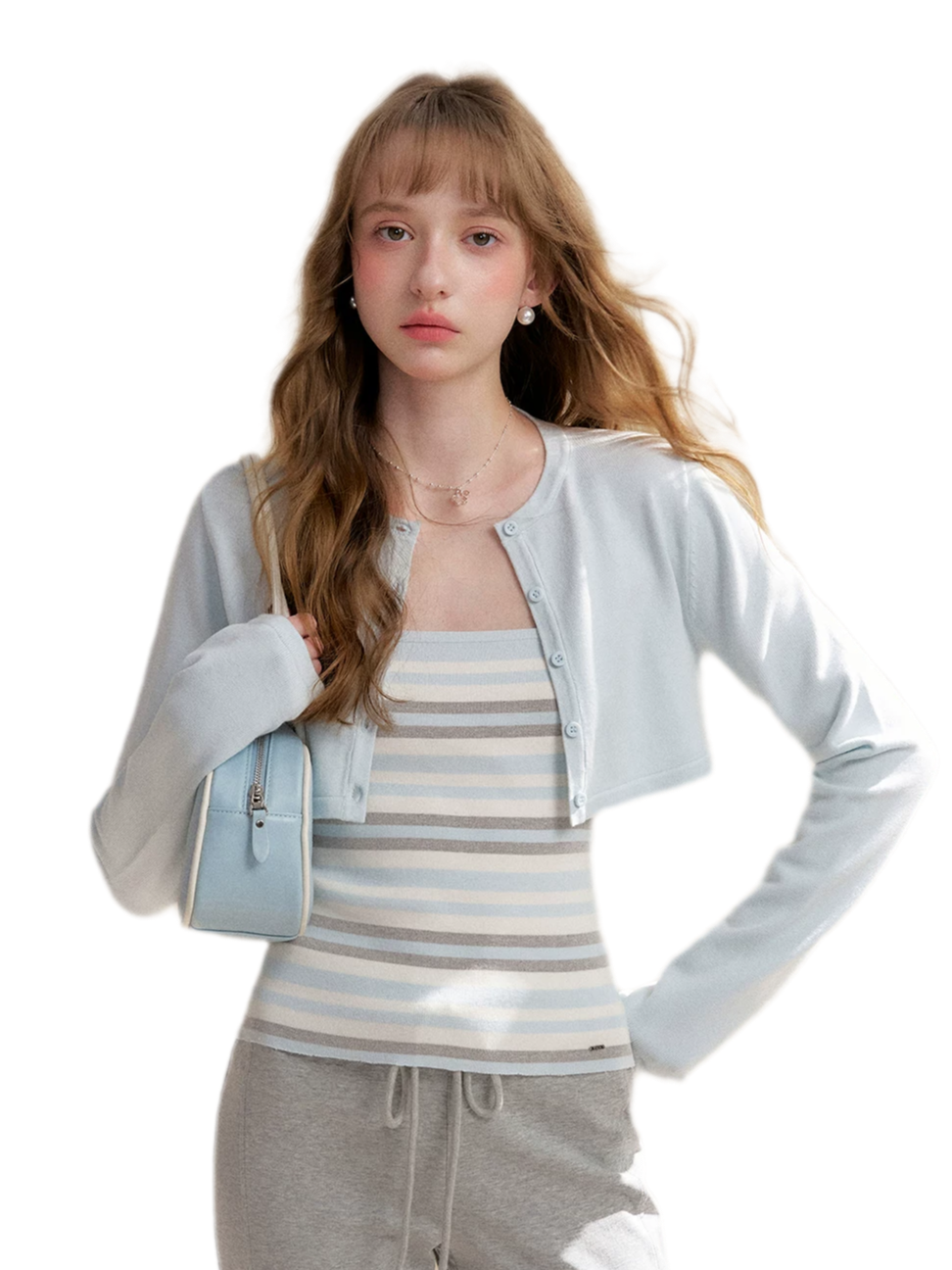 Knit Cardigan Cami Set