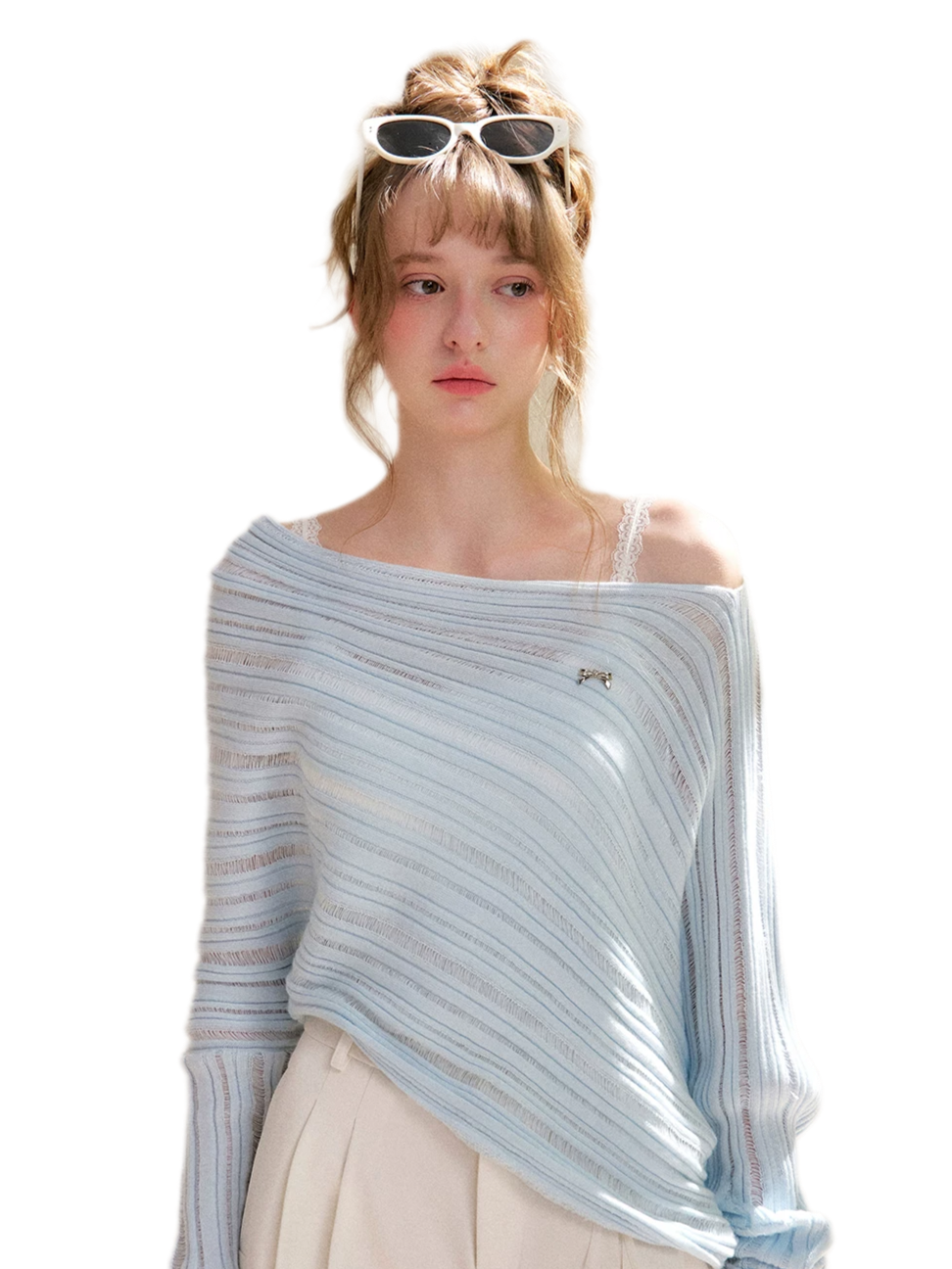 Wool Blend Asymmetric Knit