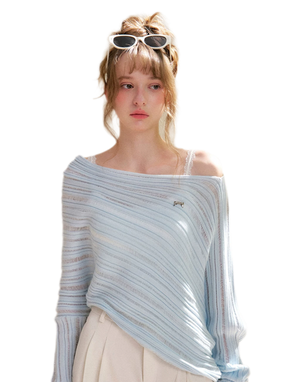 Wool Blend Asymmetric Knit