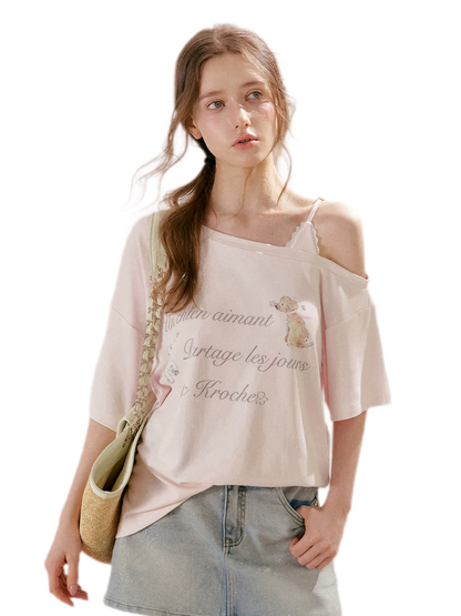 Modal Cotton Lace Tee