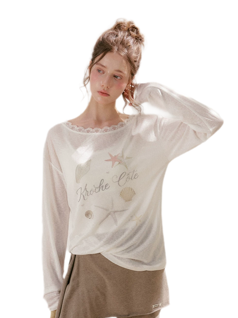 Lace Starfish Print Tee