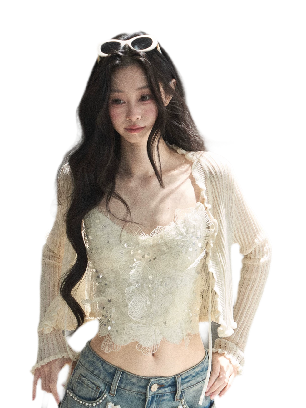 Lace Camisole Knit Set