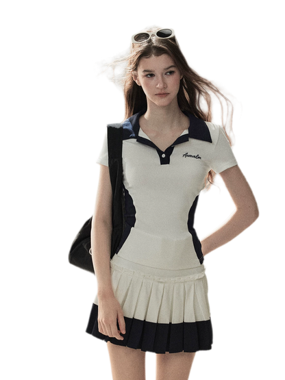 Preppy Knit Skirt Set