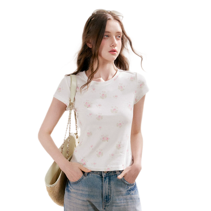 Rose Print Tee