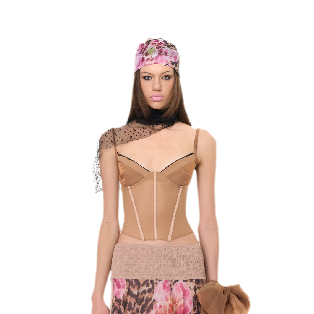 Lace Mesh Slim Cami