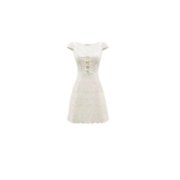 Broderie Lace Midi Dress