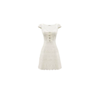 Broderie Lace Midi Dress