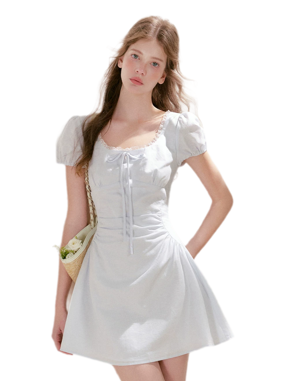 Linen Cotton Puff Dress