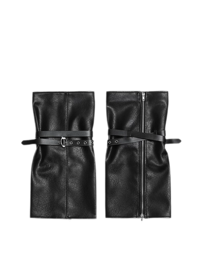 Leather-Textured Slouch Legwarmers