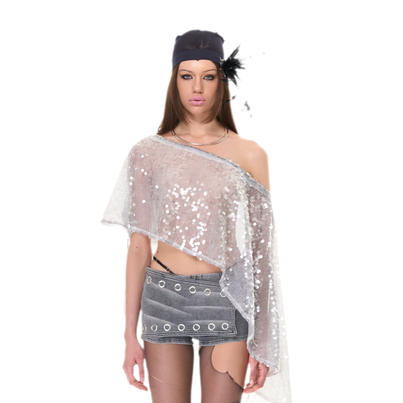 Shimmering Asymmetric Cover-Up