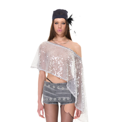 Shimmering Asymmetric Cover-Up