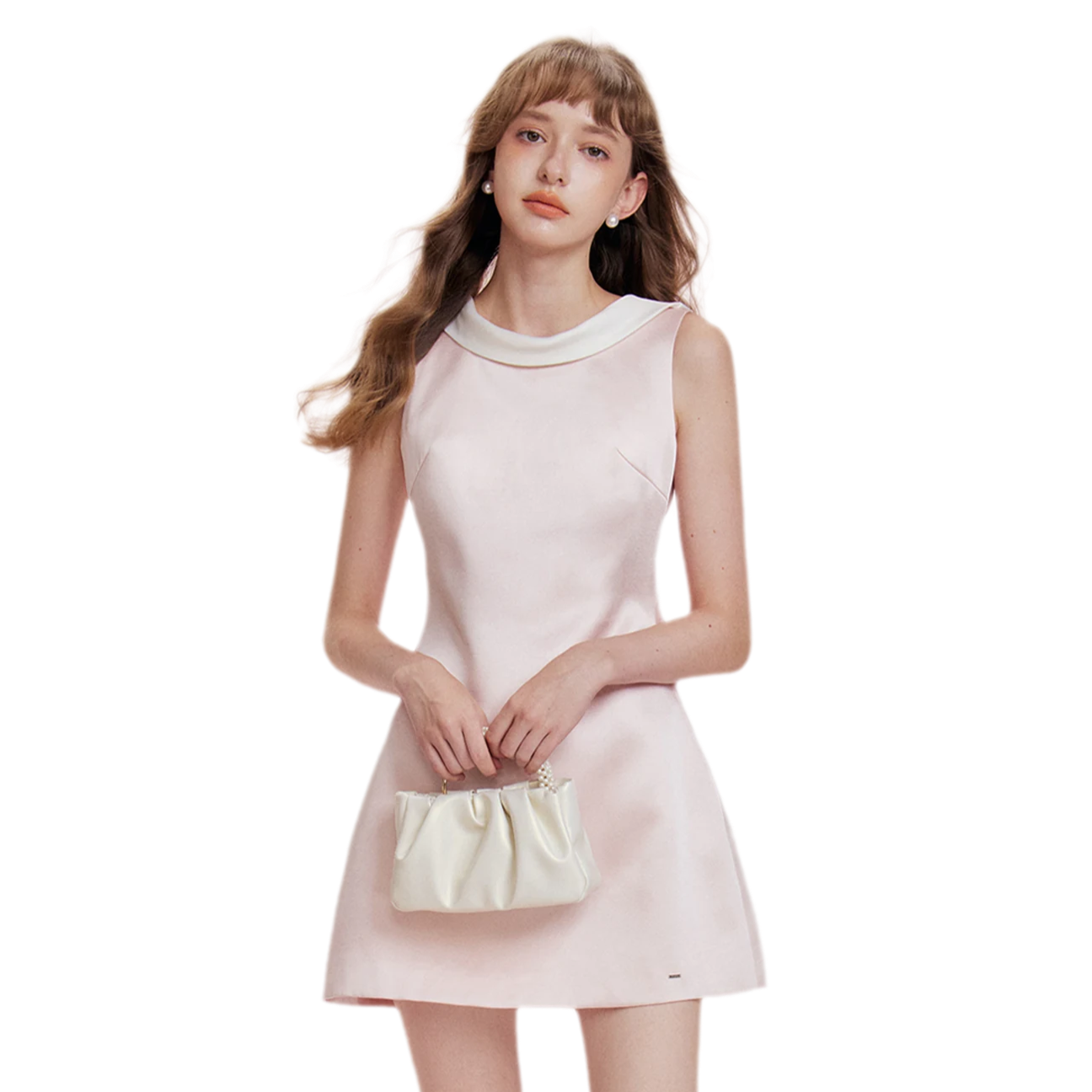 Satin Open-Back Bow Dress