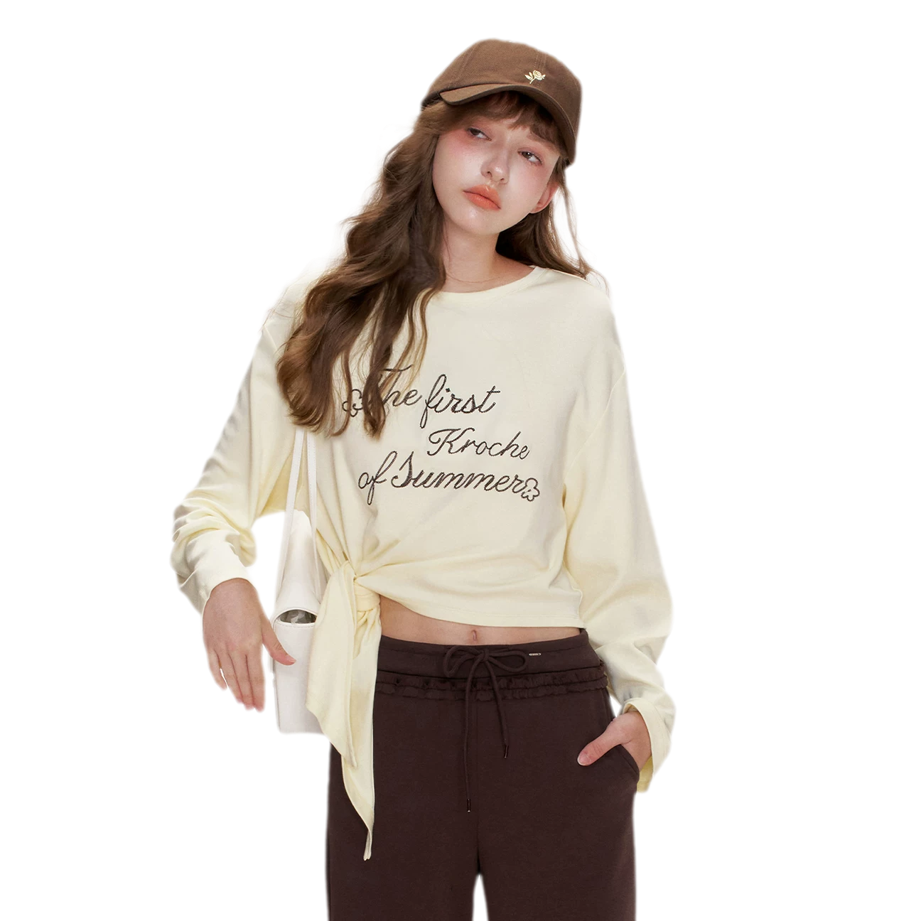 Contrast Logo Cropped T-Shirt
