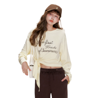 Contrast Logo Cropped T-Shirt