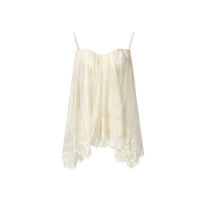 Fishbone Ruffle Chiffon Bustier Top