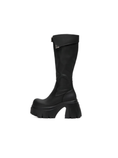 Smooth Wrap Strap Knee Boots