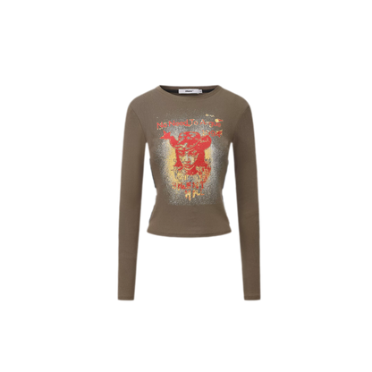 Graphic Buckle Cropped T-Shirt