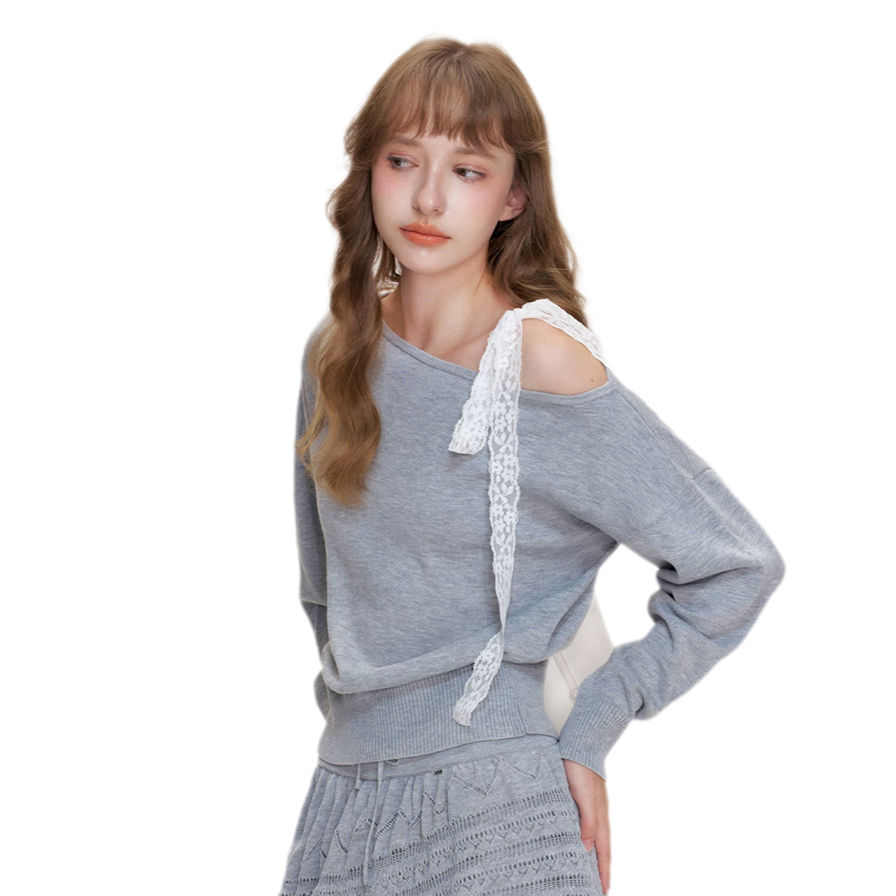 Wool Blend Asymmetric Knit Set