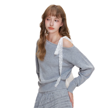 Wool Blend Asymmetric Knit Set