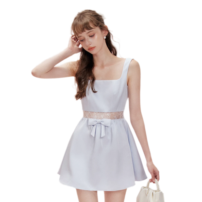 Lace Waist Satin Dress