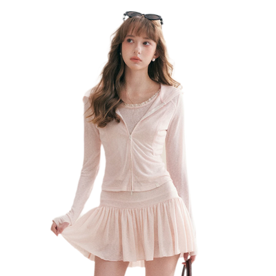 Pink (Top + Skirt Set) / S