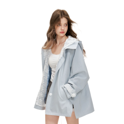 Lace Layered A-Line Windbreaker