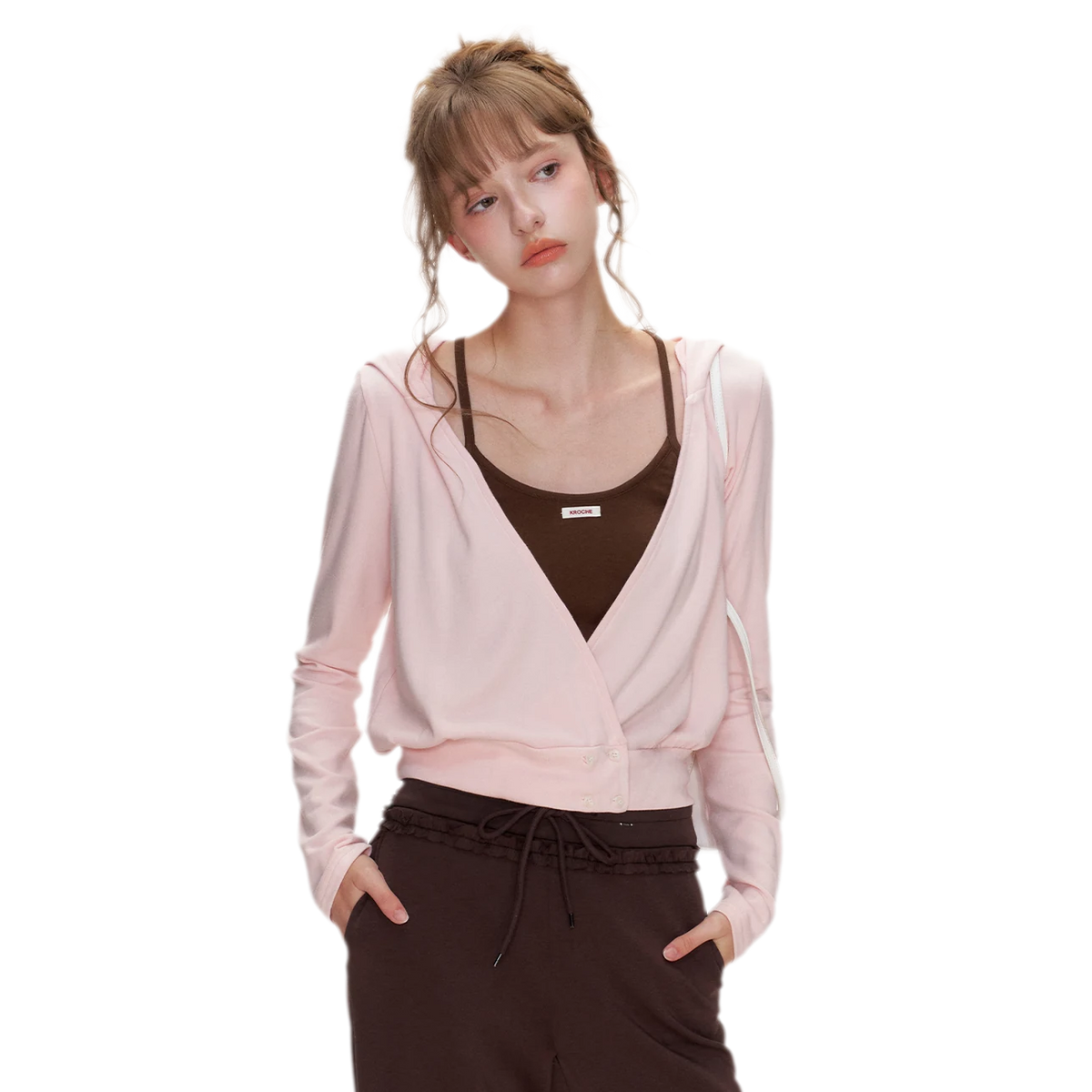 Wrap V-Neck Knitwear Set