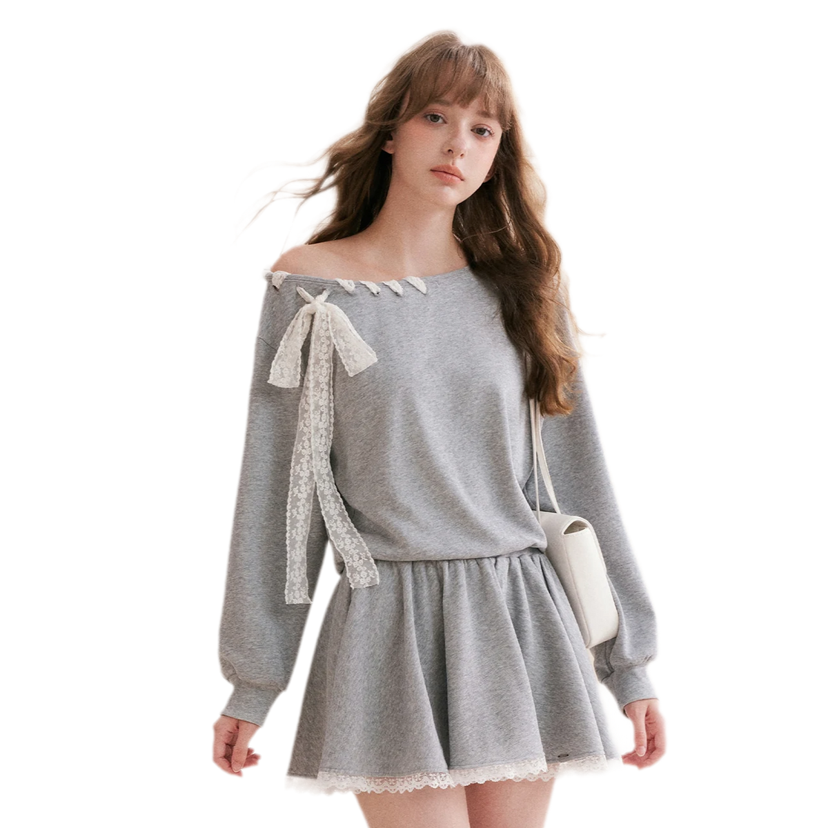Lace Trim Off-Shoulder Dress