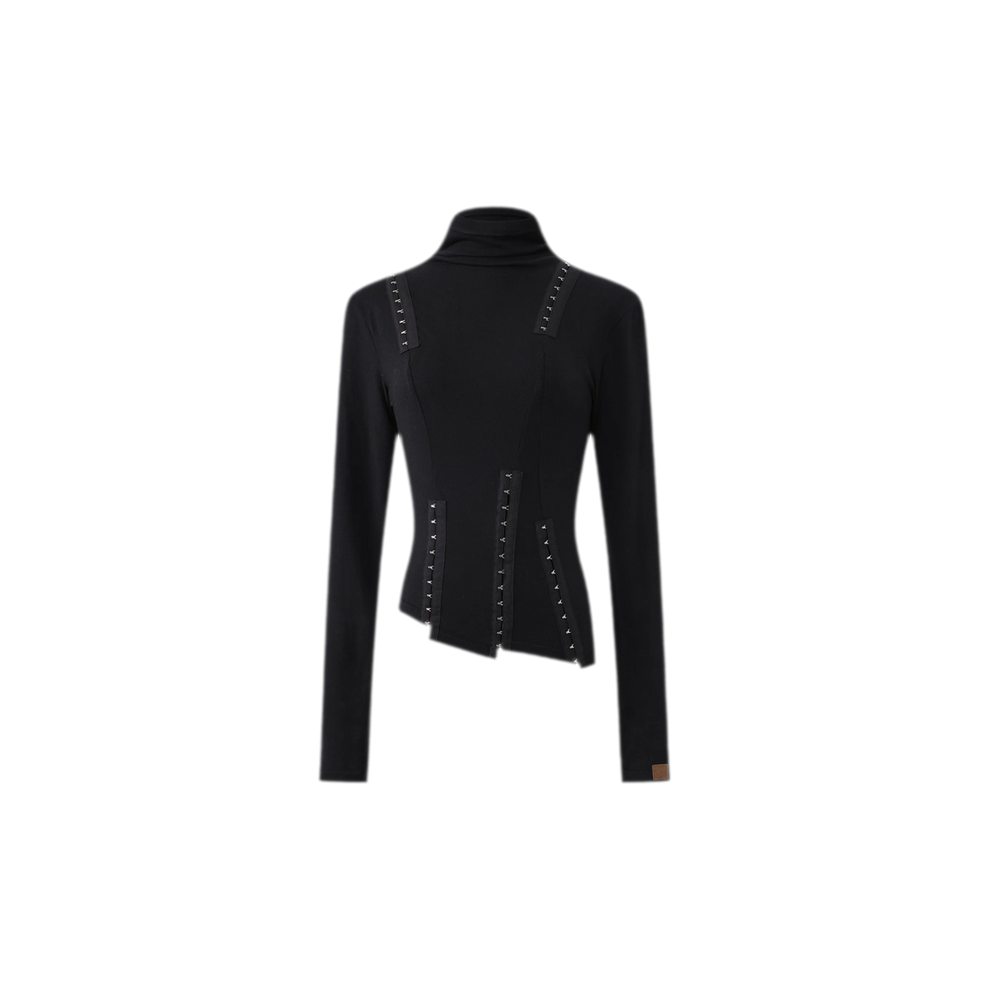 Metal Hook Fitted Knit Top