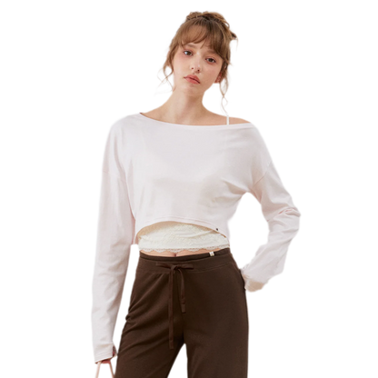 طقم سويت شيرت قصير من قماش تيري