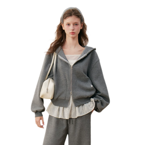 Gris (sweat à capuche) / S