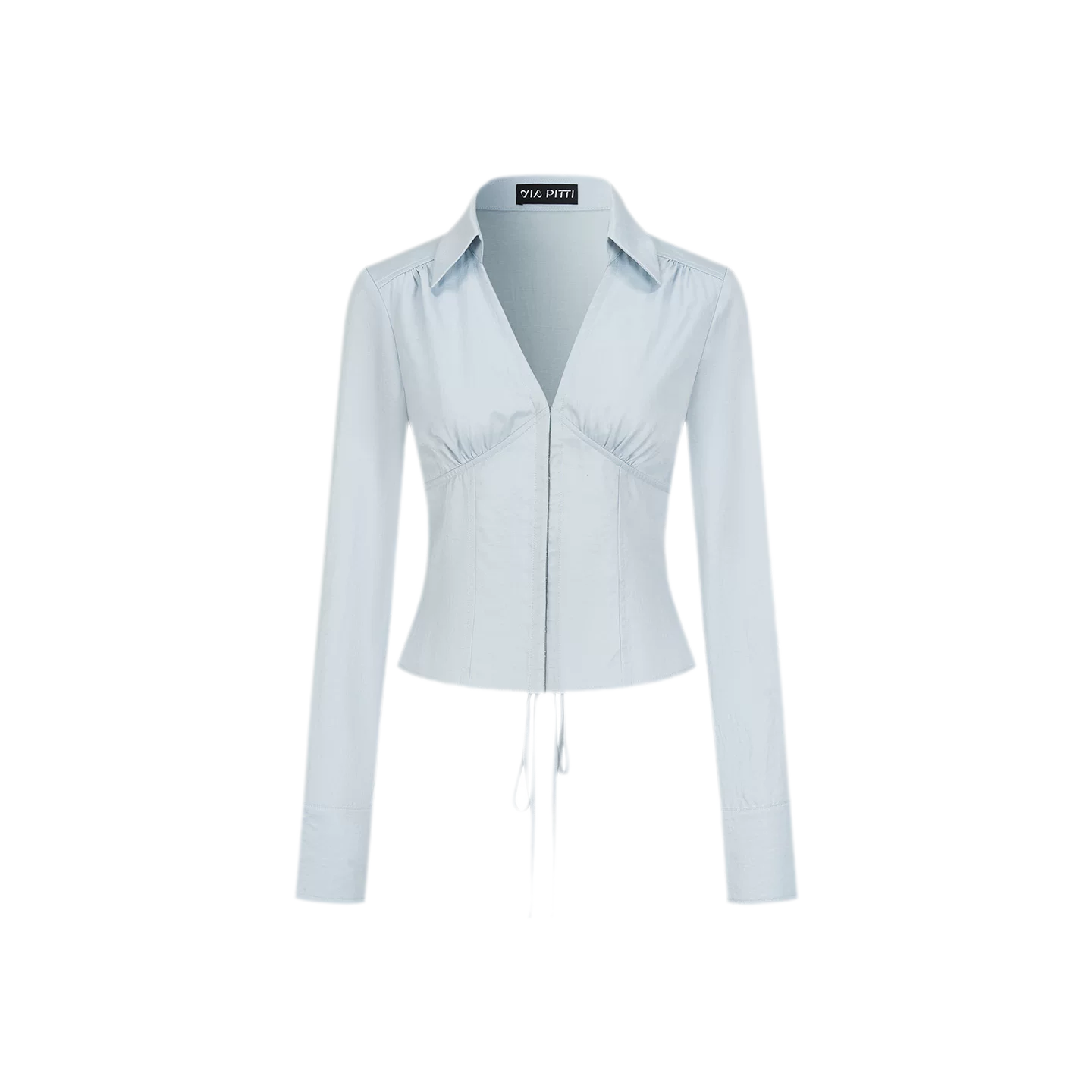 Cutout Tie Waist Shirt