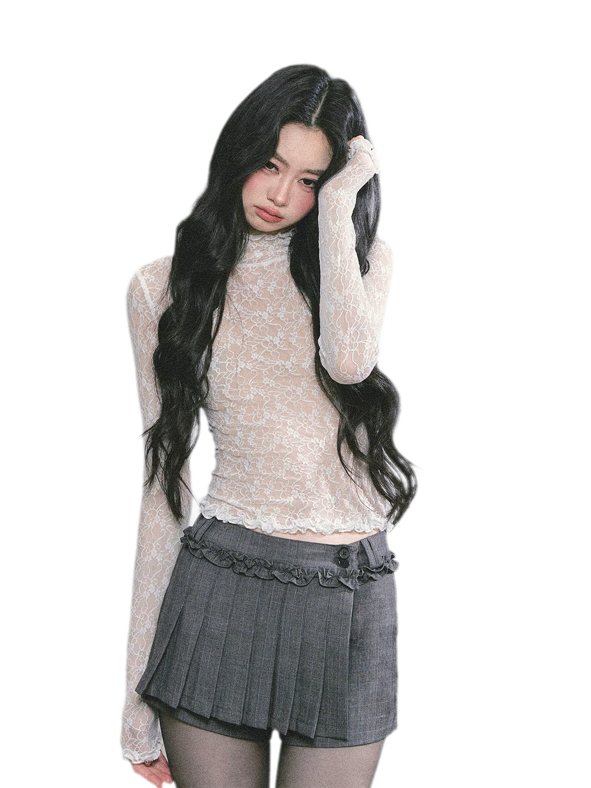 Lace Semi Sheer T-Shirt