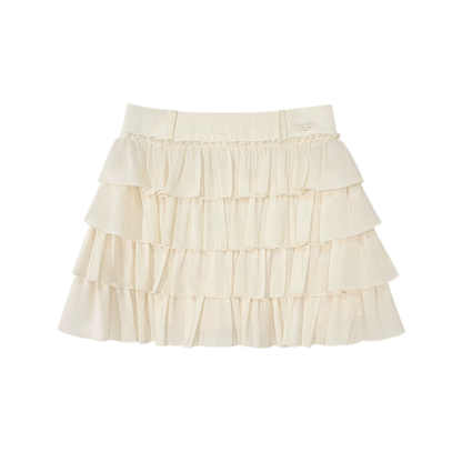 Lace Tiered A-Line Skirt