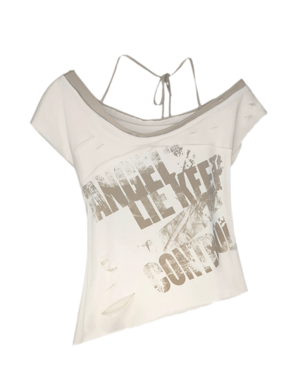 Asymmetric Graffiti T-Shirt