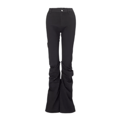 Wing Print Ruched Flare Jeans