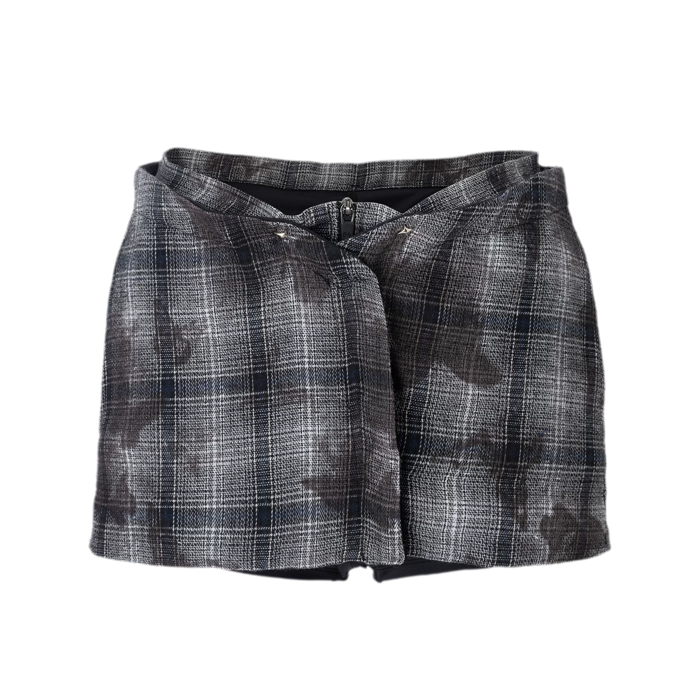 Butterfly Plaid Pleated Culotte Shorts
