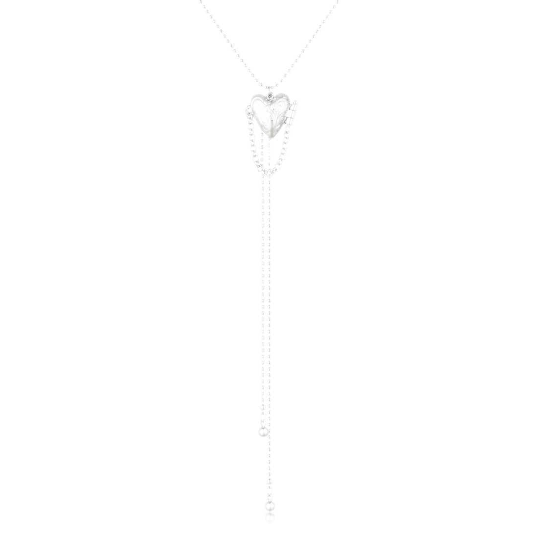 Y-Shaped Heart Tassel Necklace