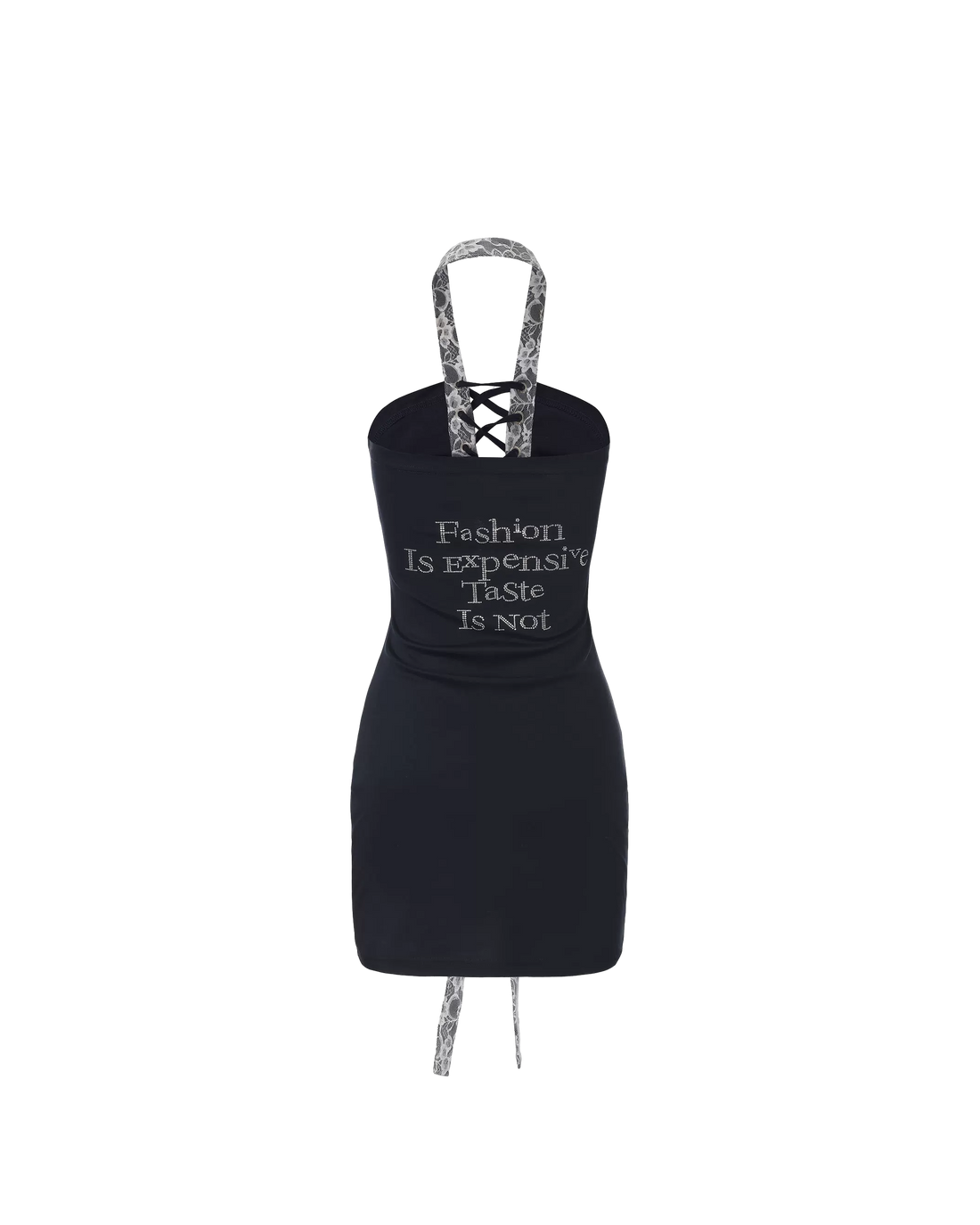 Halter Neck Reversible Lace Dress