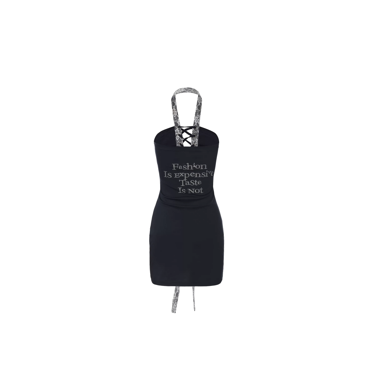 Halter Neck Reversible Lace Dress