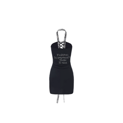 Halter Neck Reversible Lace Dress