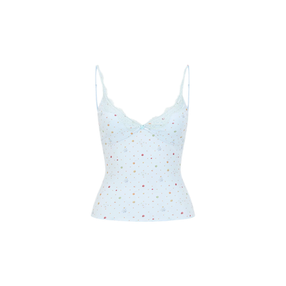 Light Blue Polka-Dot Three-Piece Set