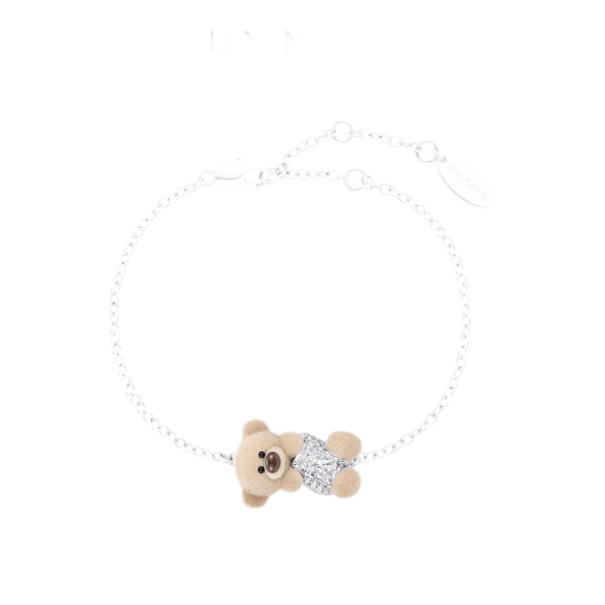 Armband mit beflocktem Zirkonia-Bären