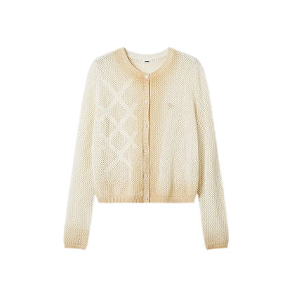 Cotton Openwork Cardigan