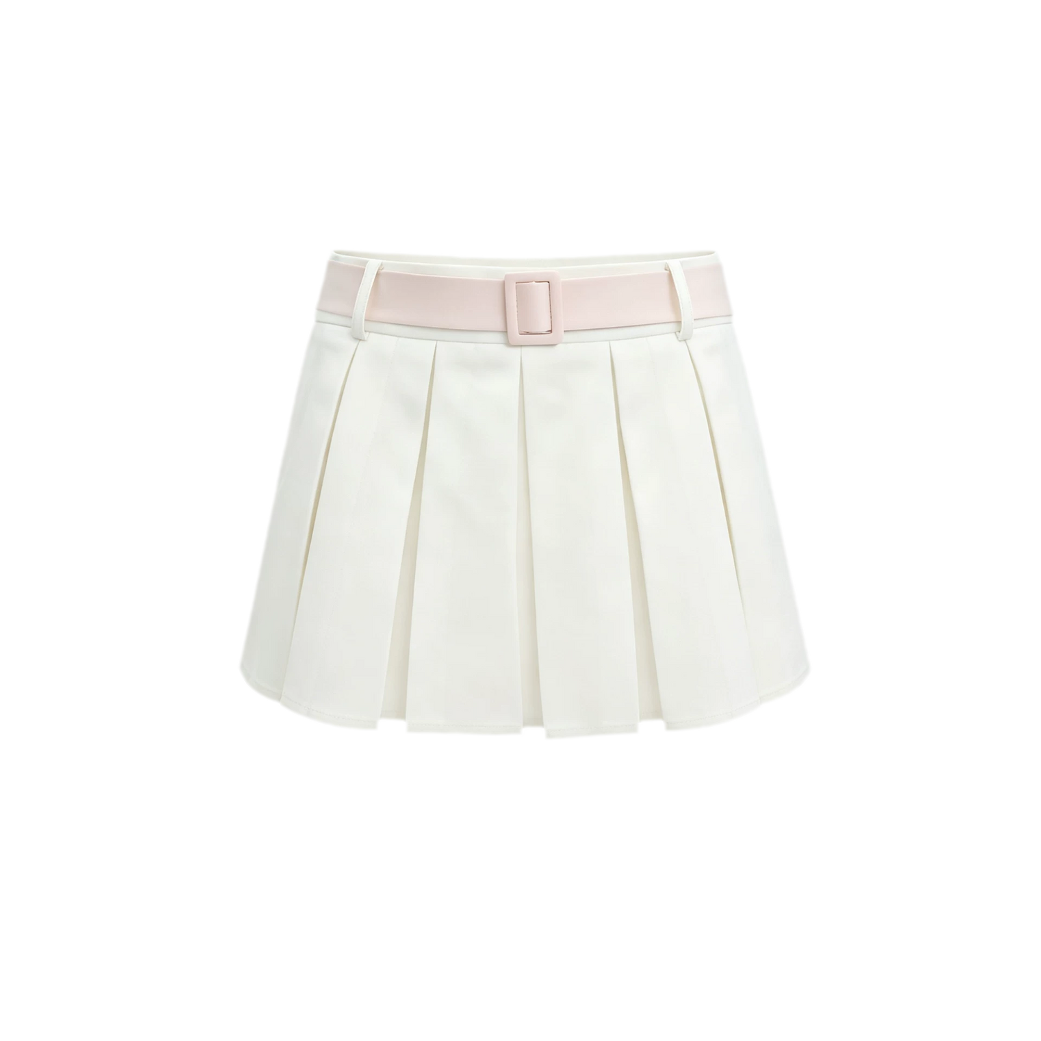 Pleated Low-Rise Mini Skirt