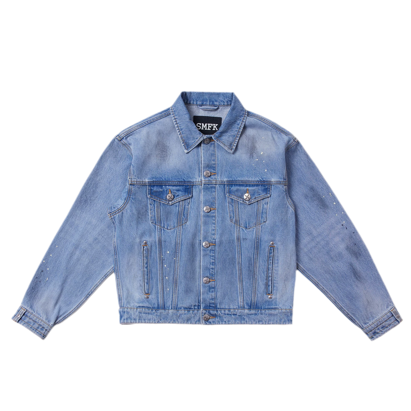 Cross Statue Denim Jacket