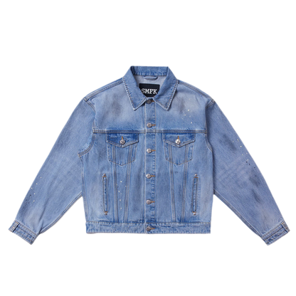 Cross Statue Denim Jacket